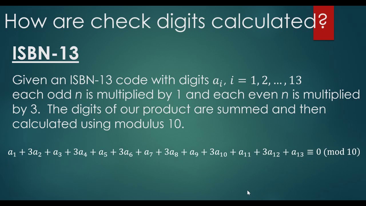 Number Theory Final Project: Check Digits - YouTube