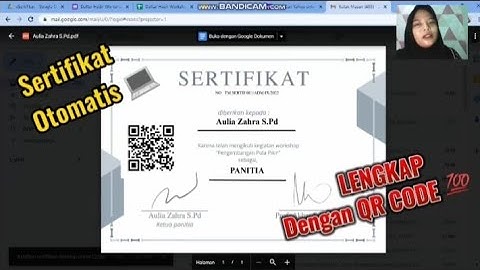 Cara membuat Sertifikat Otomatis lengkap dengan QR CODE