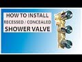 how to install a recessed shower valve into a brick wall - easy way