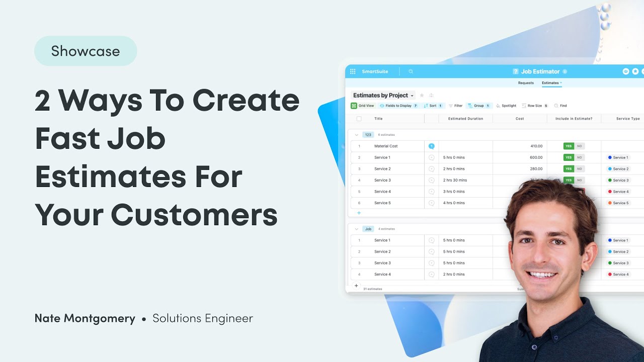 SmartSuite Showcase: 2 Ways to Create Fast Job Estimates for Your Customers