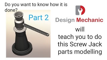 #10 Solidworks Tutorial | Screw Jack | Part 2 | Cup Part Modelling | Design Mechanic