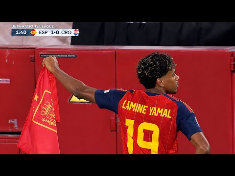 Lamine Yamal GOAL! 🔥⚽ 1st-Minute STUNNER vs Croatia | Spain 1-0 Croatia