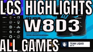 LCS Highlights ALL GAMES W8D3 Summer 2021