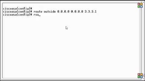Cisco ASA ver. 6, 7, and 8.2: Static Route Setup