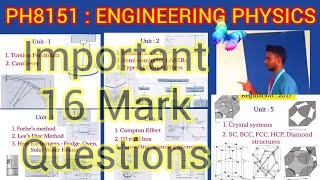 PH8151 : Engineering Physics : 2017 Regulations - Important 16 marks || Anna University || VIP