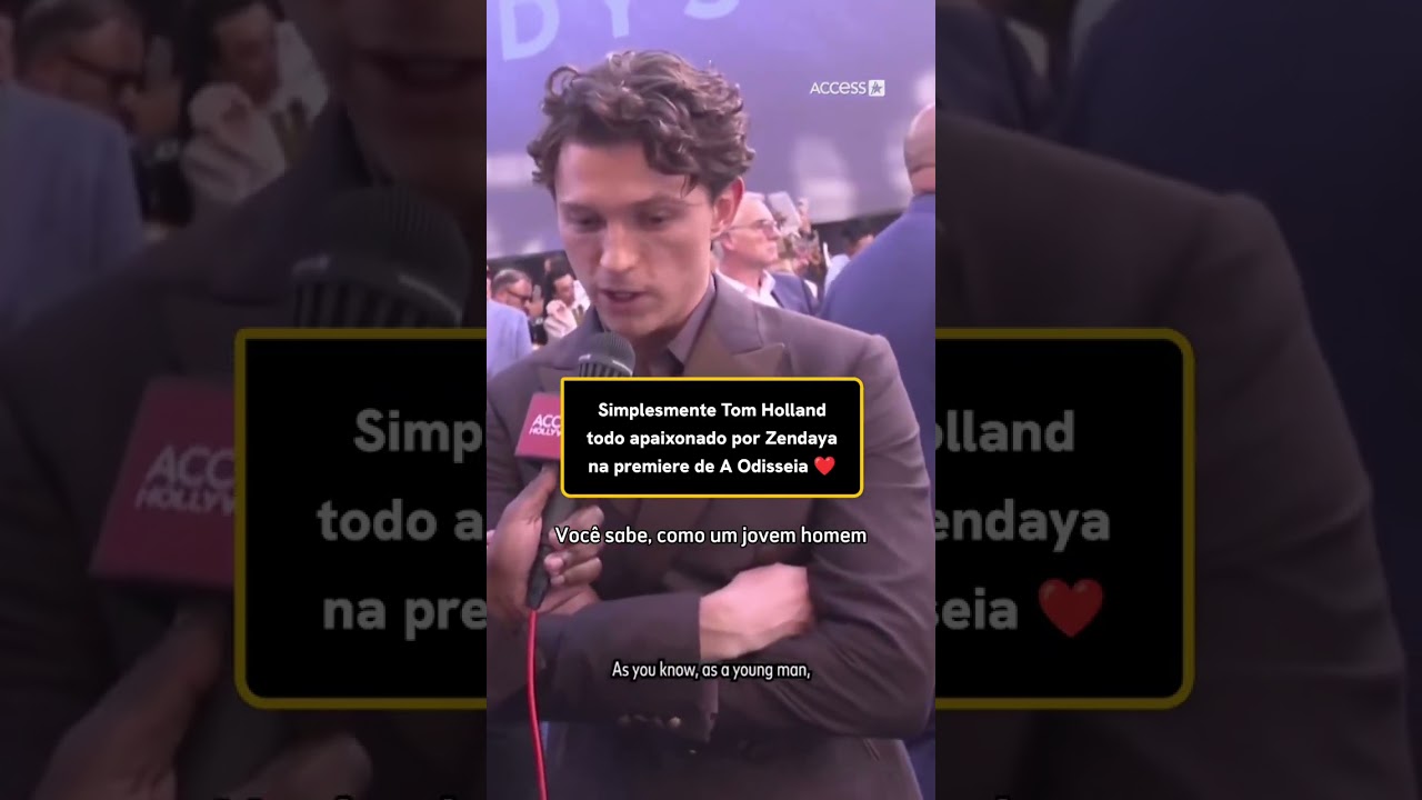 TOM HOLLAND ADMIRA E ELOGIA ZENDAYA EM PREMIERE DE A ODISSEIA