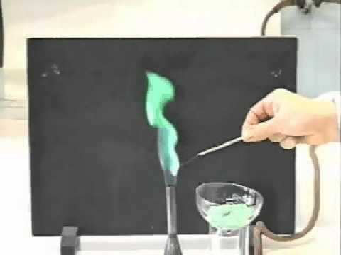 Окрашивание пламени хлоридом меди (II)