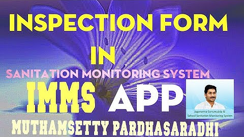 INSPECTION FORM IN SMS OF IMMS APP