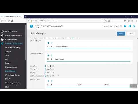 Cisco Tech Talk Setting Up User Groups on RV260W Series Routers   Routers   Cisco Video Portal