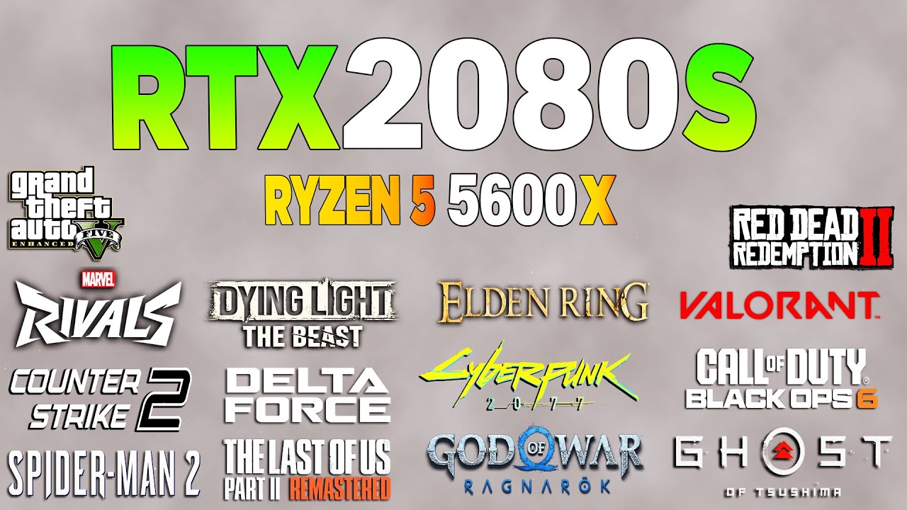 【kiku】Ryzen5 5600x RTX2080 SUPER RTX 2080 Super + Ryzen 5 5600x - Test in 15 Games 1440p - YouTube