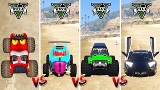 GTA 5 MONSTER JAM vs HOT WHEELS vs MONSTER TRUCK vs POLICE CAR LAMBORGHINI - WHICH IS BEST?