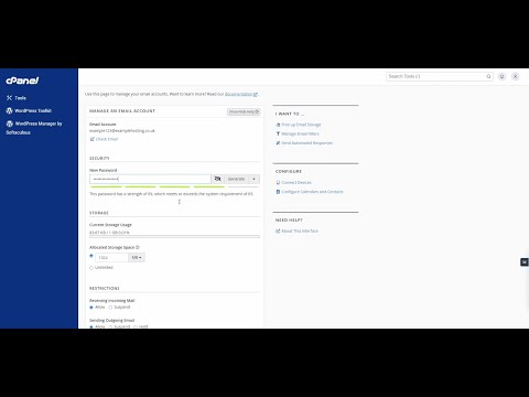 How to change email account password on cPanel