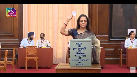 LS MP Hema Malini casts vote for the Vice Presidential election 2022