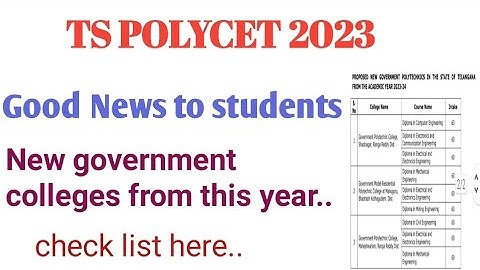 TS POLYCET 2023 good news to students