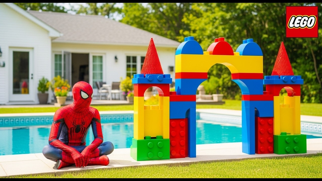 Giant LEGO Castle Mayhem! Bad Toy Kids in Trouble – Funny Toy Adventure Parody