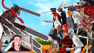 CHAINSAW MAN VS TODOS LOS VILLANOS - REACCION ANIME THEKALO