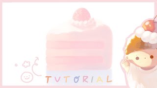How to draw cake 🍰 | ibisPaint X tutorial ◡̈♡꒱ .ᐟ screenshot 1