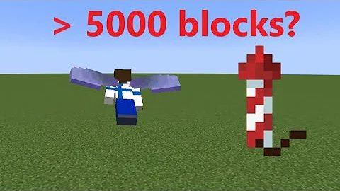 How far can an elytra fly with a single firework rocket?