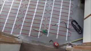 How to install underfloor heating and tile with large porcelain tiles