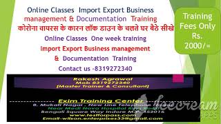 Export Import Management & Documentation online live class