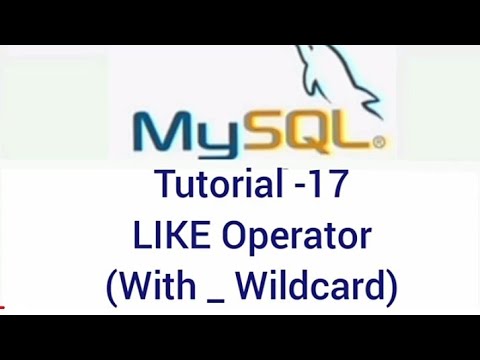 MYSQL COMMANDS | Part -17|LIKE Operators |With underscore(_) Wildcard|CBSE CLASS XII