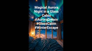 Magical Aurora Night in a Glass Cabin  #AuroraDream #GlassCabin #WinterEscape