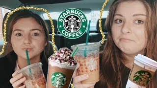 trying starbucks holiday drinks 2019! (we woke up at 5 am)