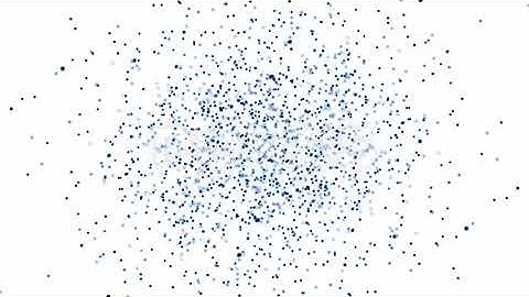 Movement Plexus Of Blue Dots On A White Background