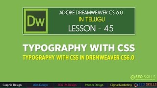 CSS Typography Tytorial in Dreamweaver