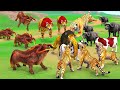 Giant tiger bull vs 10 giant tiger animal fight  giant gorilla vs patila  cow buffalo wild animals