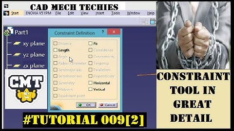 CONSTRAINTS FOR 2D SKETCHES #CATIAV5 #TUTORIAL009 [ PART 2]