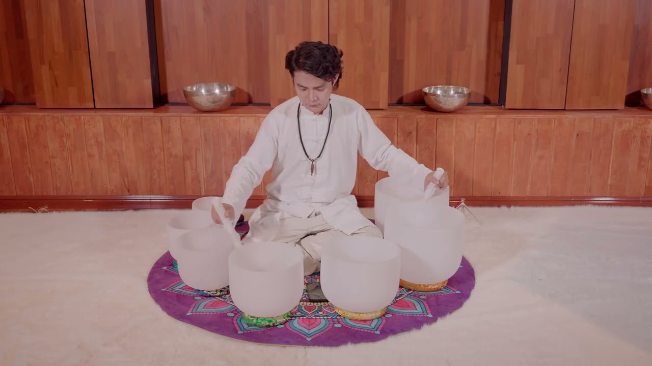 432Hz Crystal Singing Bowls Sound Healing | စိတ်ဖိစီးမှုတွေ ချက်ချင်းပြေပျောက်စေမယ့် အသံကုထုံး
