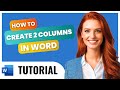 How to Create 2 Columns in Word Quick Guide How to Create 2 Columns in Word Quick Guide