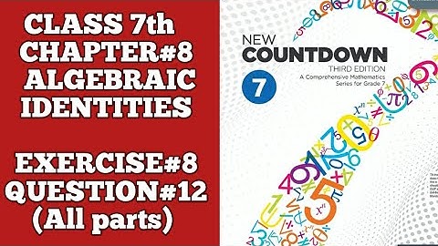 New Countdown third edition || Class 7th || Chapter 8 | Question 12 #education #youtube #mathematics