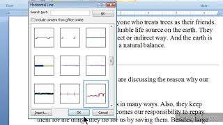 HORIZONTAL LINE | BORDER AND SHADING IN MS WORD IN HINDI