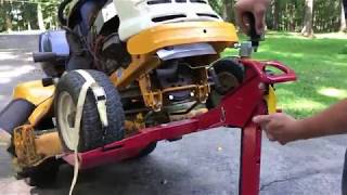 How to remove the blades on a Cub Cadet Riding Mower