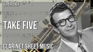 SUPER EASY Clarinet Sheet Music: How to play Take Five  by Dave Brubeck