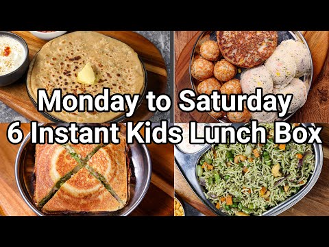 Monday 2 Saturday Kids Tiffin Box Recipes - Easy & Instant Recipes | Simple Kids Lunch Box Recipes | Hebbar | Hebbars Kitchen