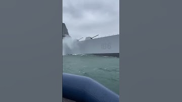 Zumwalt-class destroyer firing #ai #military