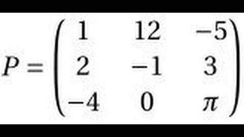 Terminale Spécialité S et ES - Les matrices - Cours 1a : Définitions - Exercices 1 et 2