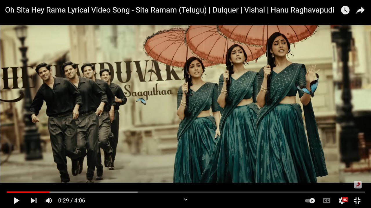 Oh Sita Hey Rama Song Sita RamamTeluguNewLoveRomantic Songs YouTube
