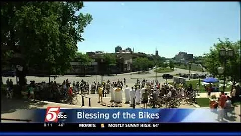 Cyclists Pray for Safety at Annual Bike Blessing