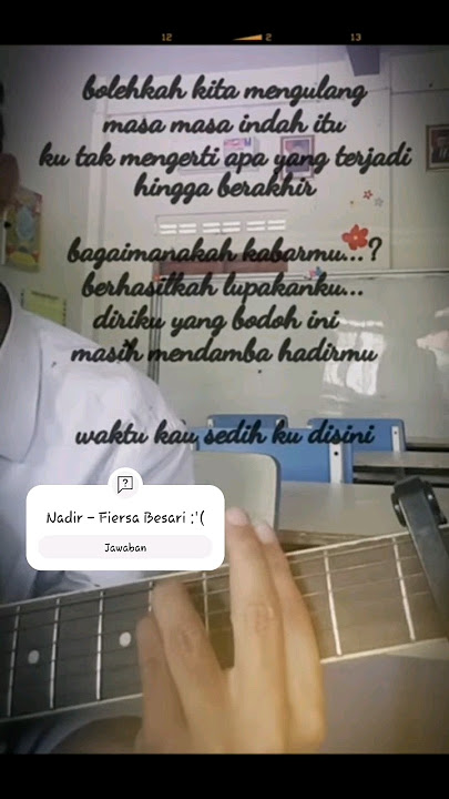 Nadir - Fiersa Besari (short cover) #cover #nadir #fiersabesari #storywa #shorts