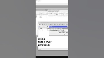 seting dhcp server dimikrotik