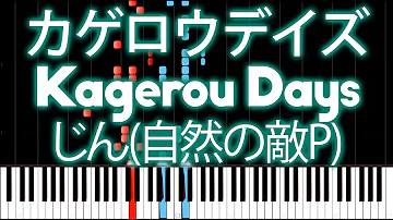 Hatsune Miku - Kagerou Days (カゲロウデイズ) - PIANO MIDI