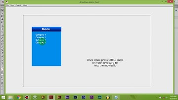 Adobe Flash Drop down Menu and Action script tutorial