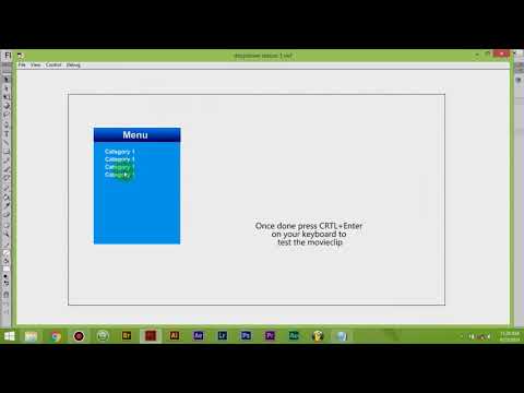 Adobe Flash Drop down Menu and Action script tutorial