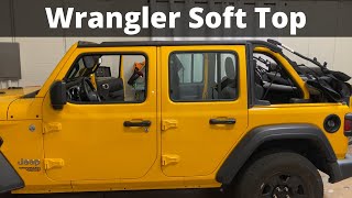 How To Remove The Soft Top On A 2019  2021 Jeep Wrangler  Take Off / Down SoftTop DIY Video