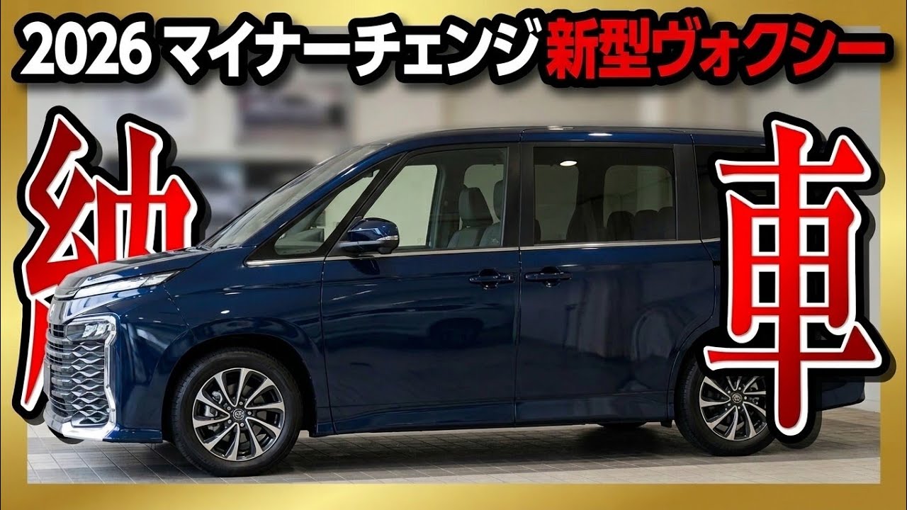2026 新型トヨタ ヴォクシー ついに公開！漆黒のブラック仕様がカッコ