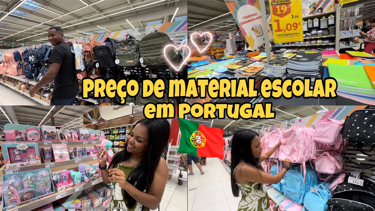 PREÇO DE MATERIAL ESCOLAR EM PORTUGAL 🇵🇹 #portugal